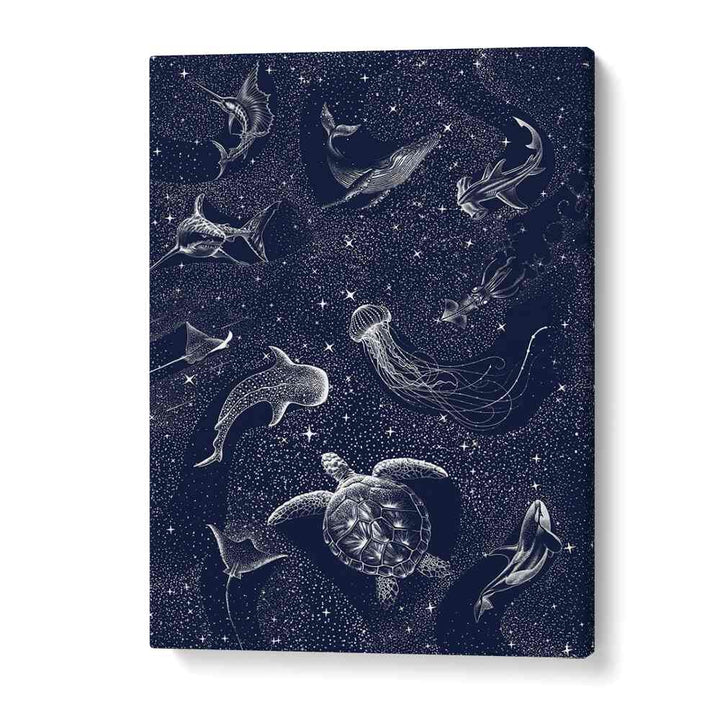 Explore the mesmerizing depths of "COSMIC OCEAN II, SURREAL ART PRINTS" by Aliriza Çakir, blending ocean and cosmos.