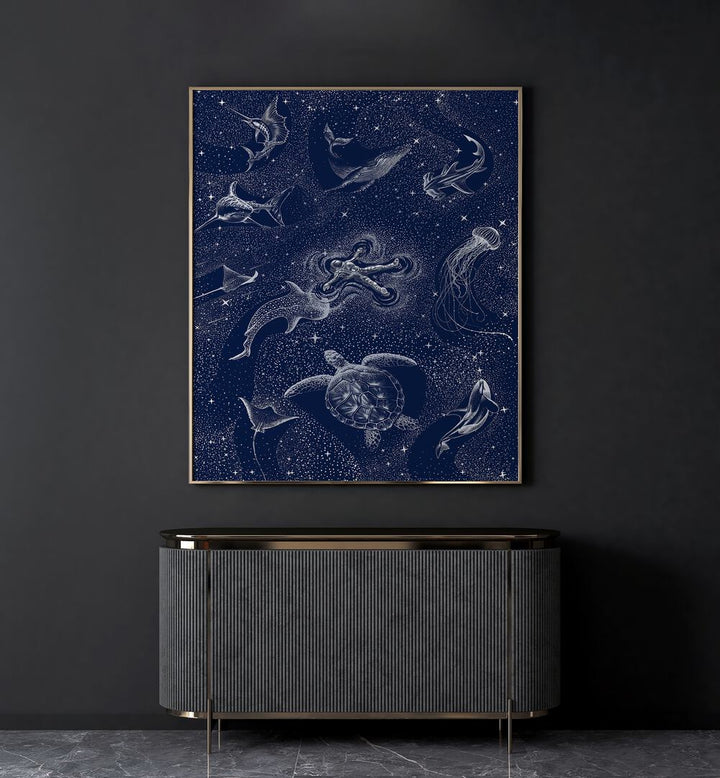 Surreal art prints featuring a cosmic ocean and astronaut, from Aliriza Çakır, evoke imagination and wonder.
