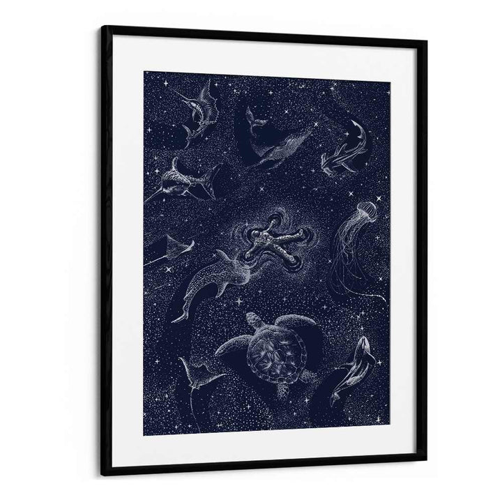 Explore surreal depth with the COSMIC OCEAN WITH ASTRONAUT, a stunning art print by Aliriza Çakır for dreamers.