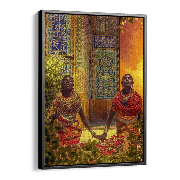 Couple By Cosmo Zach Surreal Art Prints Surrealism in Black Floater Frame