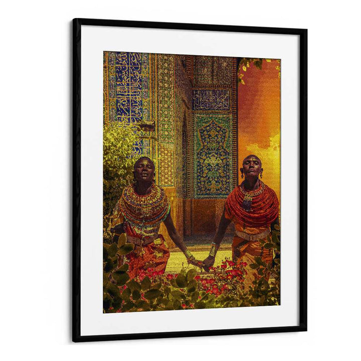 Couple By Cosmo Zach Surreal Art Prints Surrealism in Black Frame With Mount