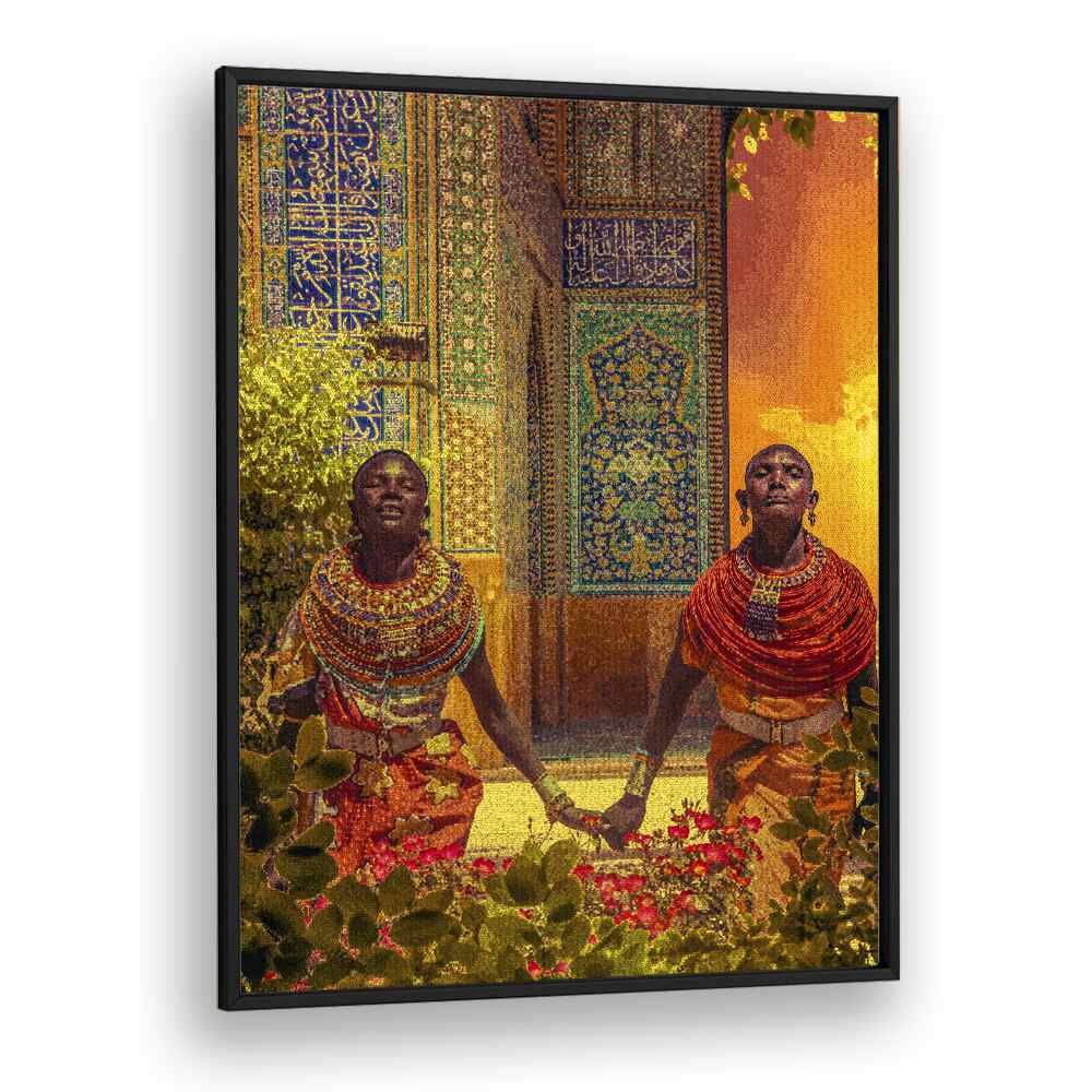 Couple By Cosmo Zach Surreal Art Prints Surrealism in Black Plain Frame