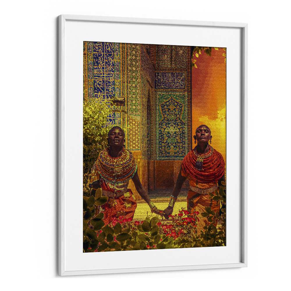 Couple By Cosmo Zach Surreal Art Prints Surrealism in White Frame With Mount