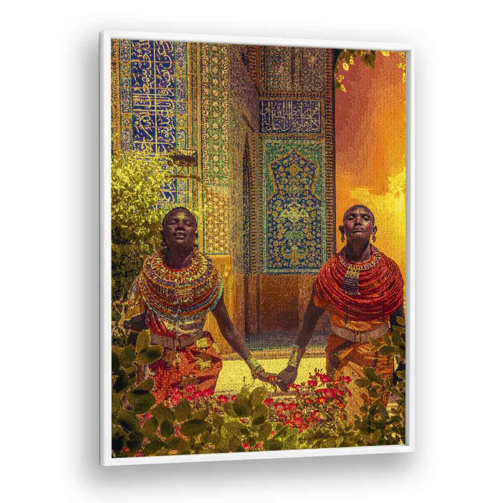 Couple By Cosmo Zach Surreal Art Prints Surrealism in White Plain Frame