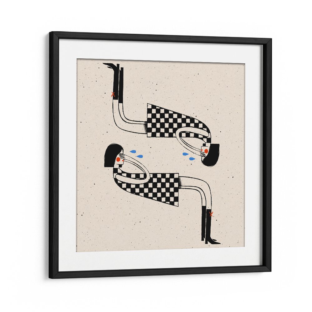 Cover Me II By Julia Leister Wall Art Prints in Black Frame With Mount