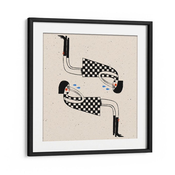 Cover Me II By Julia Leister Wall Art Prints in Black Frame With Mount