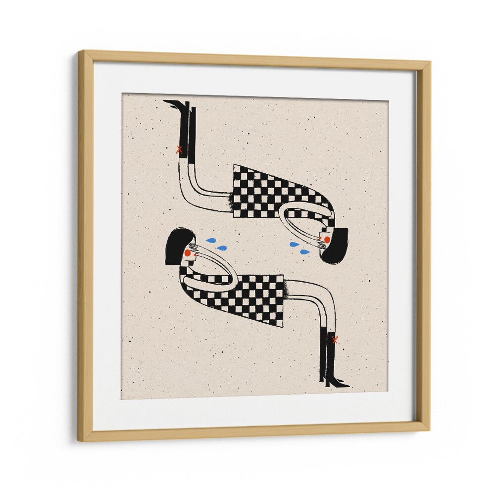 Cover Me II By Julia Leister Wall Art Prints in Oak Wood Frame With Mount