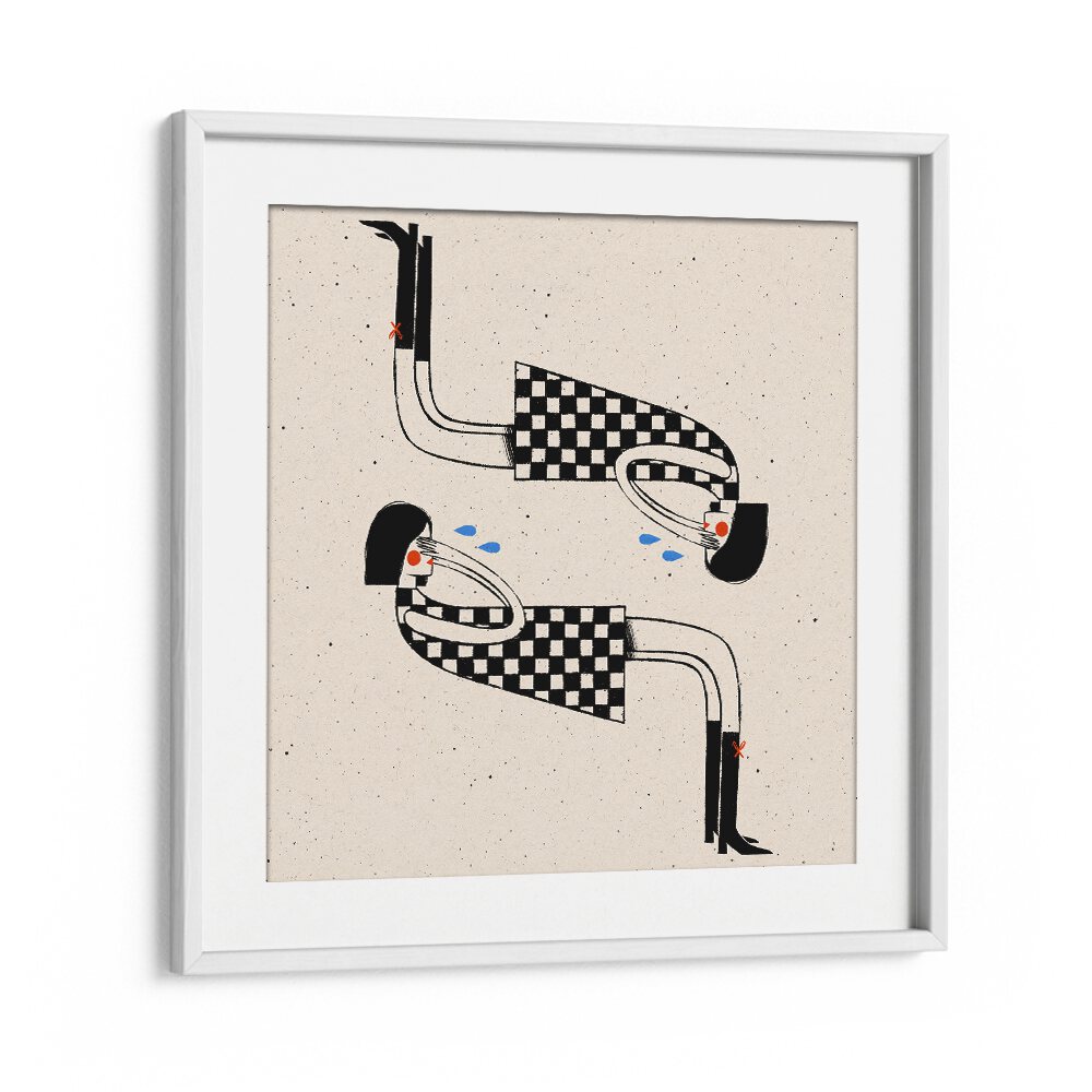 Cover Me II By Julia Leister Wall Art Prints in White Frame With Mount