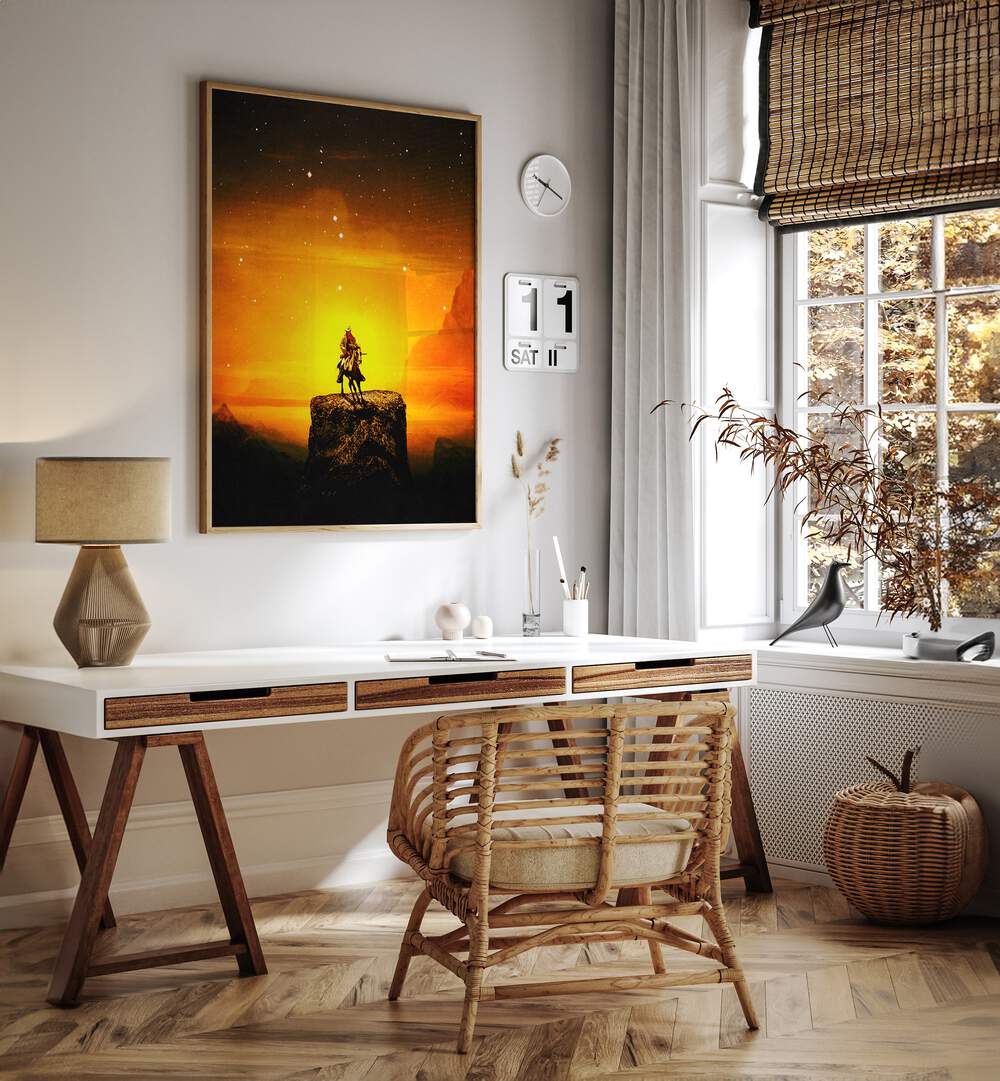 Vibrant COWBOY I, SURREAL ART PRINTS by Taudalpoi, enhances your space with stunning visual appeal.