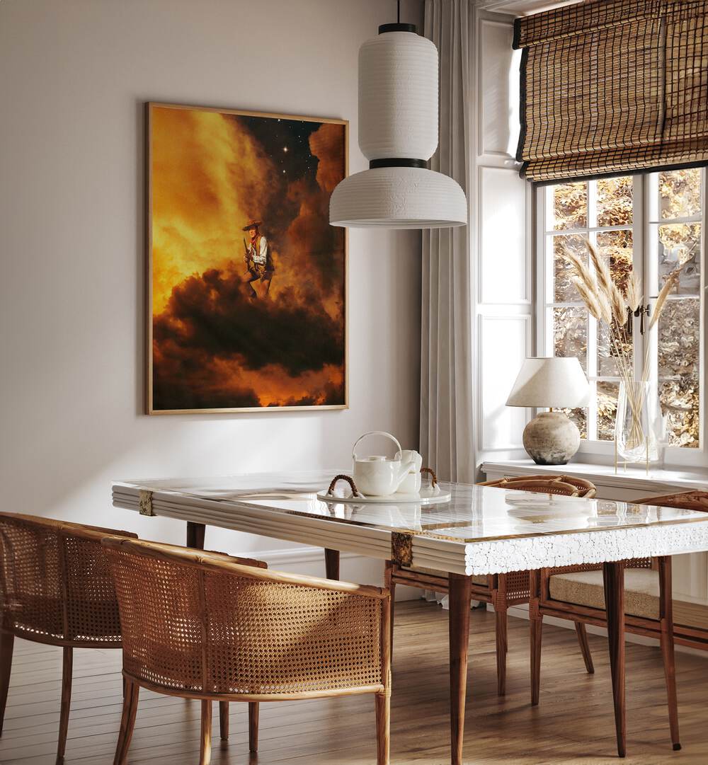 Transform your space with COWBOY I, SURREAL ART PRINTS by Taudalpoi, showcasing stunning visuals and deep colors.