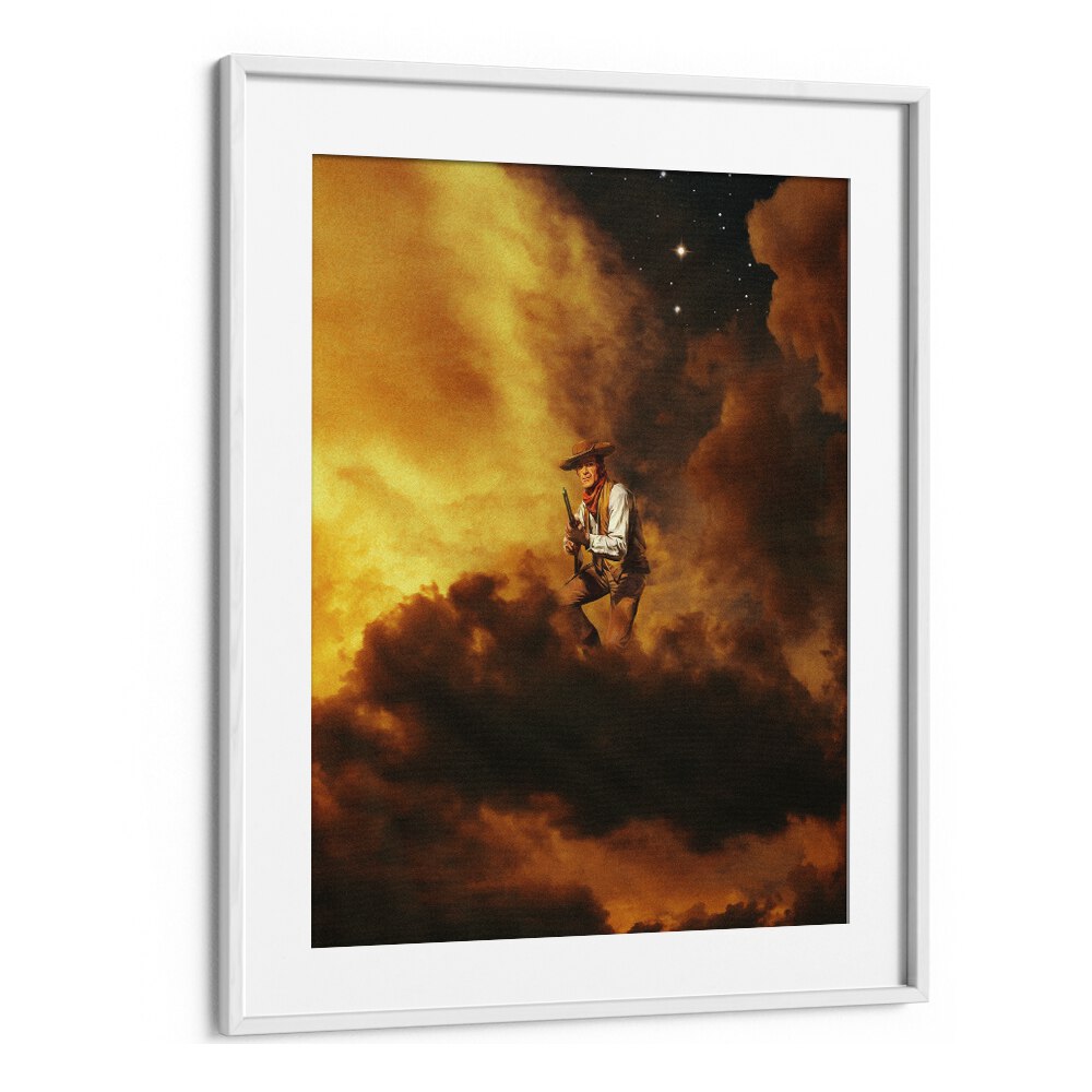 Experience the magic of COWBOY I, SURREAL ART PRINTS by Taudalpoi, enhancing your space with vibrant colors and charm.