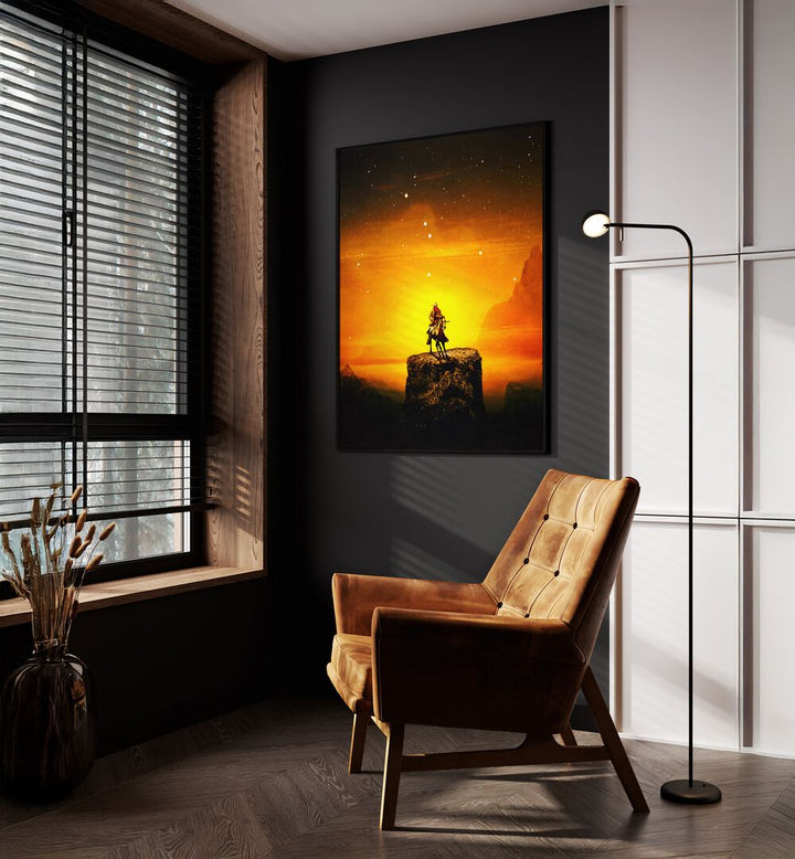 Elevate your space with COWBOY III, SURREAL ART PRINTS by Taudalpoi, showcasing stunning artistic brilliance.