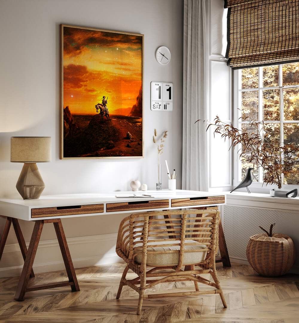 COWBOY IV, SURREAL ART PRINTS by Taudalpoi adds a captivating touch to any space with its stunning design.