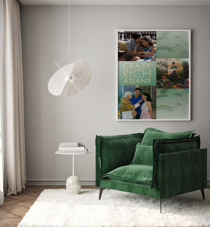 Crazy Rich Asians by Grishma Korjani Movie Posters Artwork II Placed on a wall In A Living Room