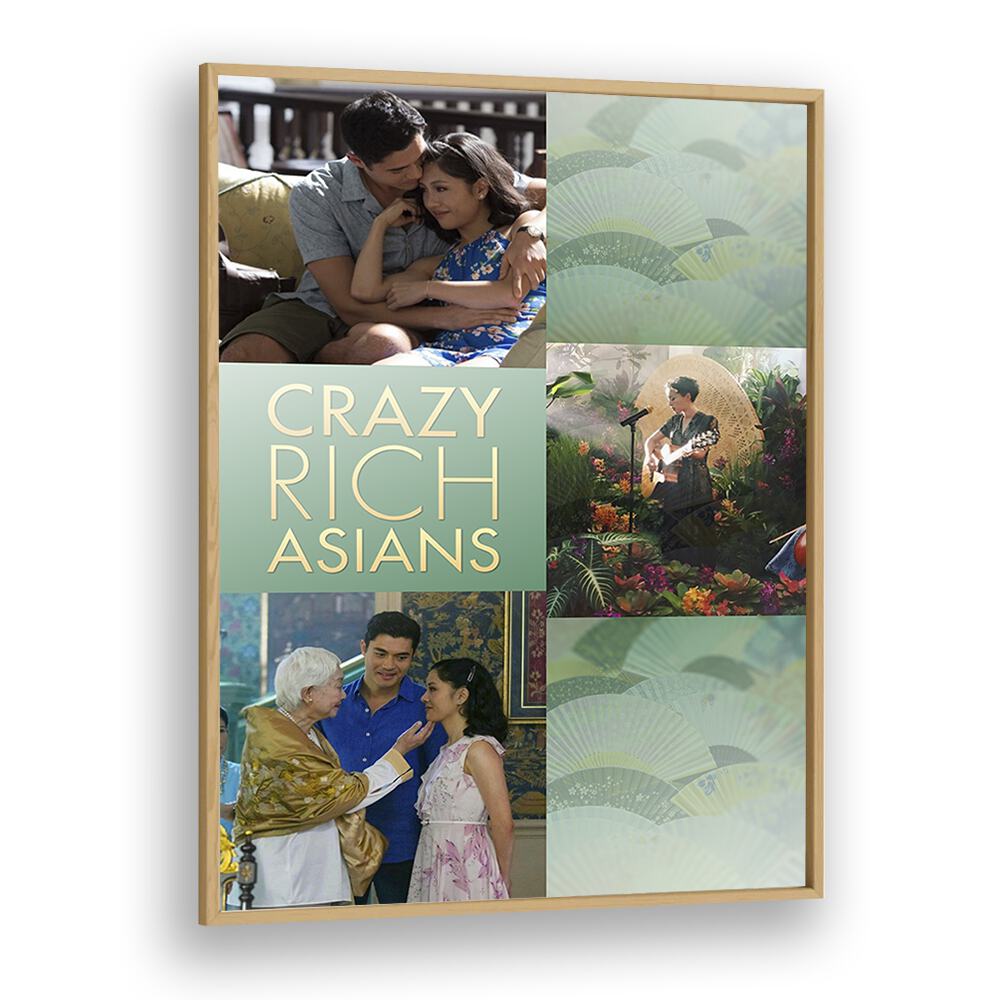 Crazy Rich Asians by Grishma Korjani Movie Posters in Oak Wood Plain Frame