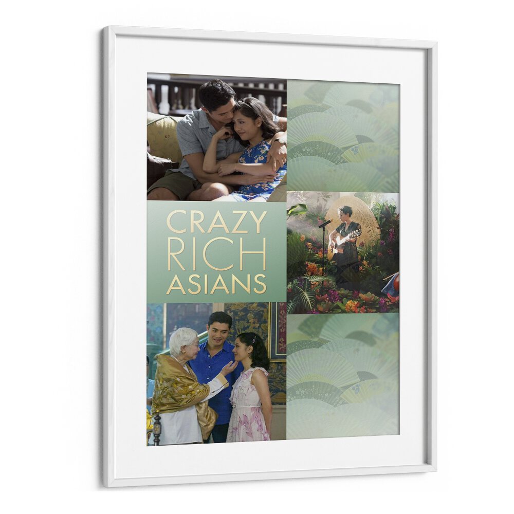 Crazy Rich Asians by Grishma Korjani Movie Posters in White Frame With Mount