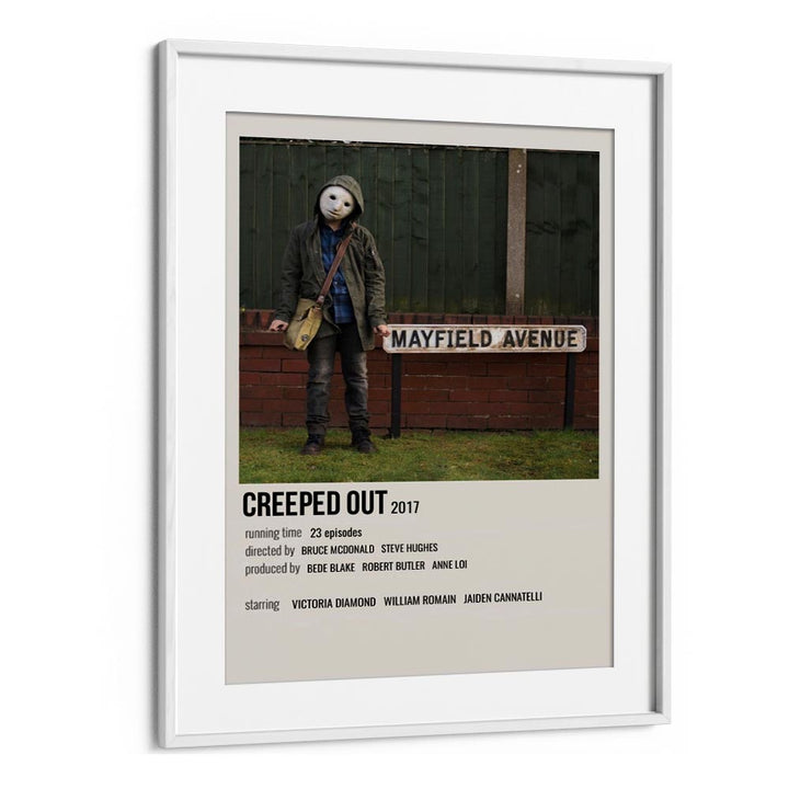 Creeped Out 2017 Movie Posters in White Frame With Mount