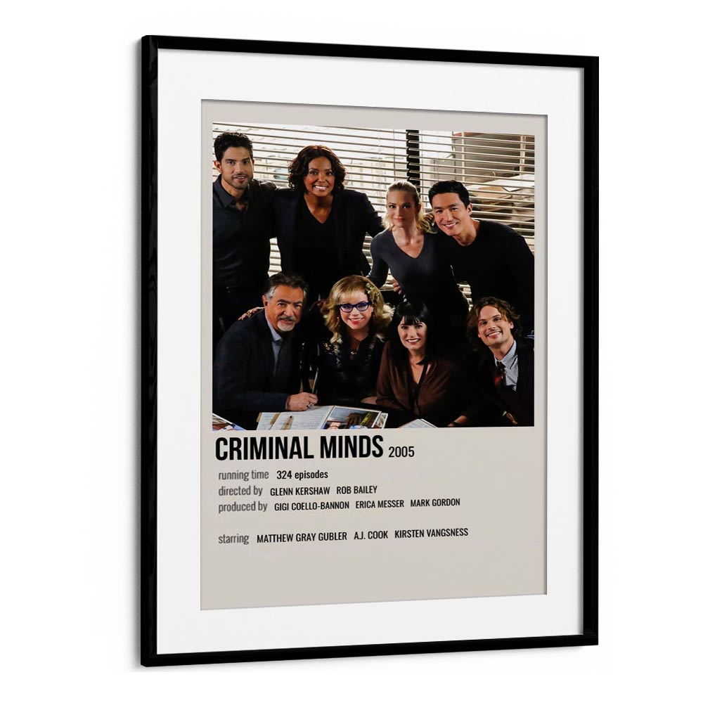 Criminal Minds 2005 Movie Posters in Black Frame With Mount