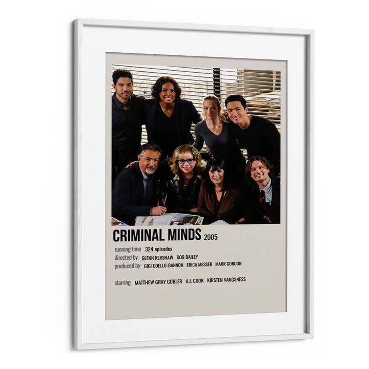 Criminal Minds 2005 Movie Posters in White Frame With Mount