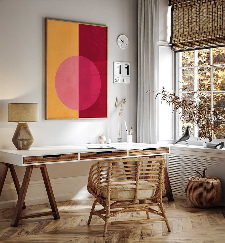 CRIMSON BALANCE , GEOMETRIC ART PRINTS