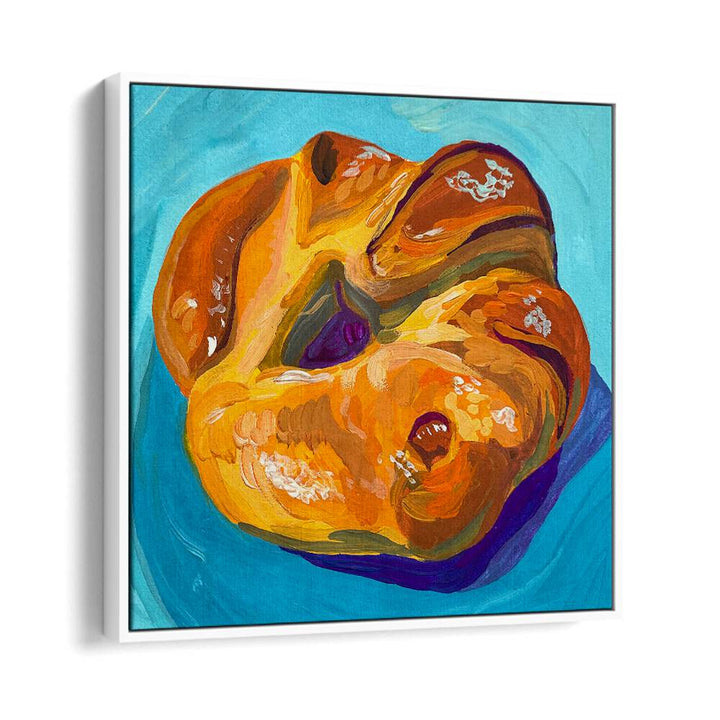 Croissant By Key And Sea Creative Bar and Cafe Art in White Floater Frame