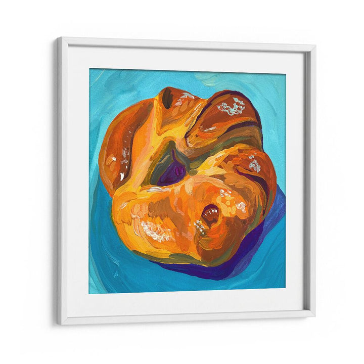 Croissant By Key And Sea Creative Bar and Cafe Art in White Frame With Mount