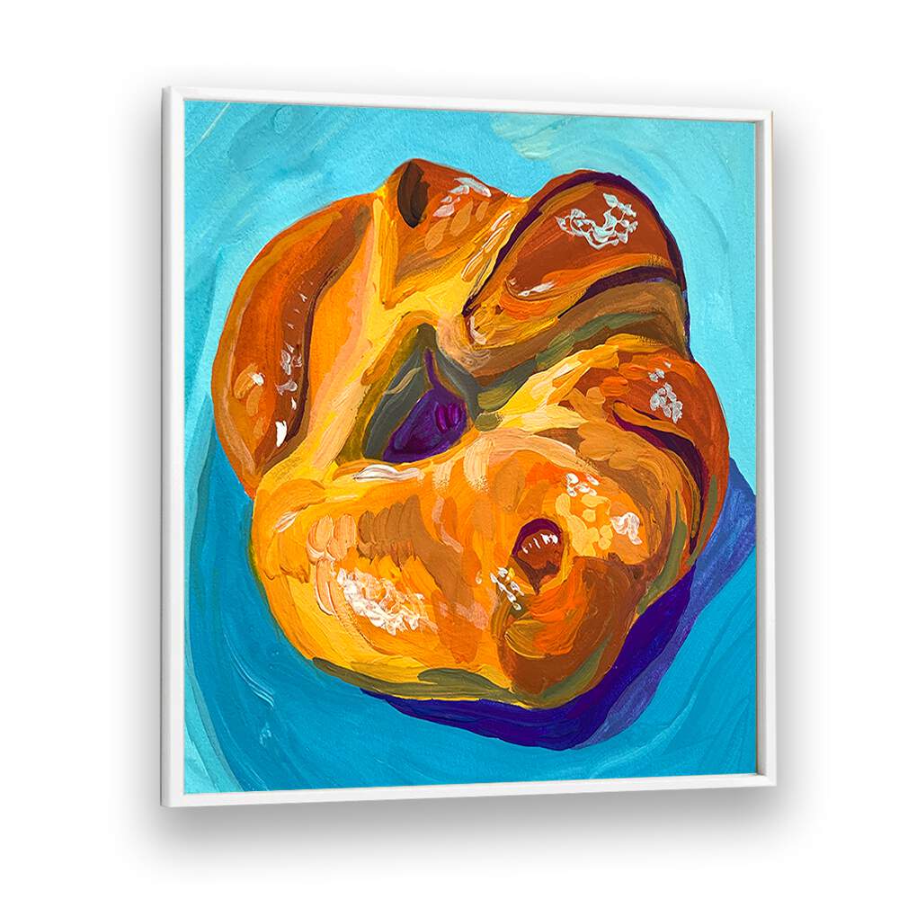 Croissant By Key And Sea Creative Bar and Cafe Art in White Plain Frame