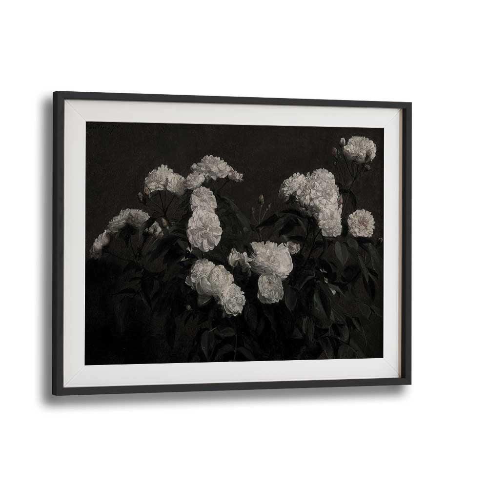 Cryptic Bloom Cradle Gothic Wall Art Prints in Black Frame With Mount