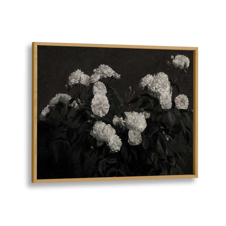 Cryptic Bloom Cradle Gothic Wall Art Prints in Oak Wood Plain Frame