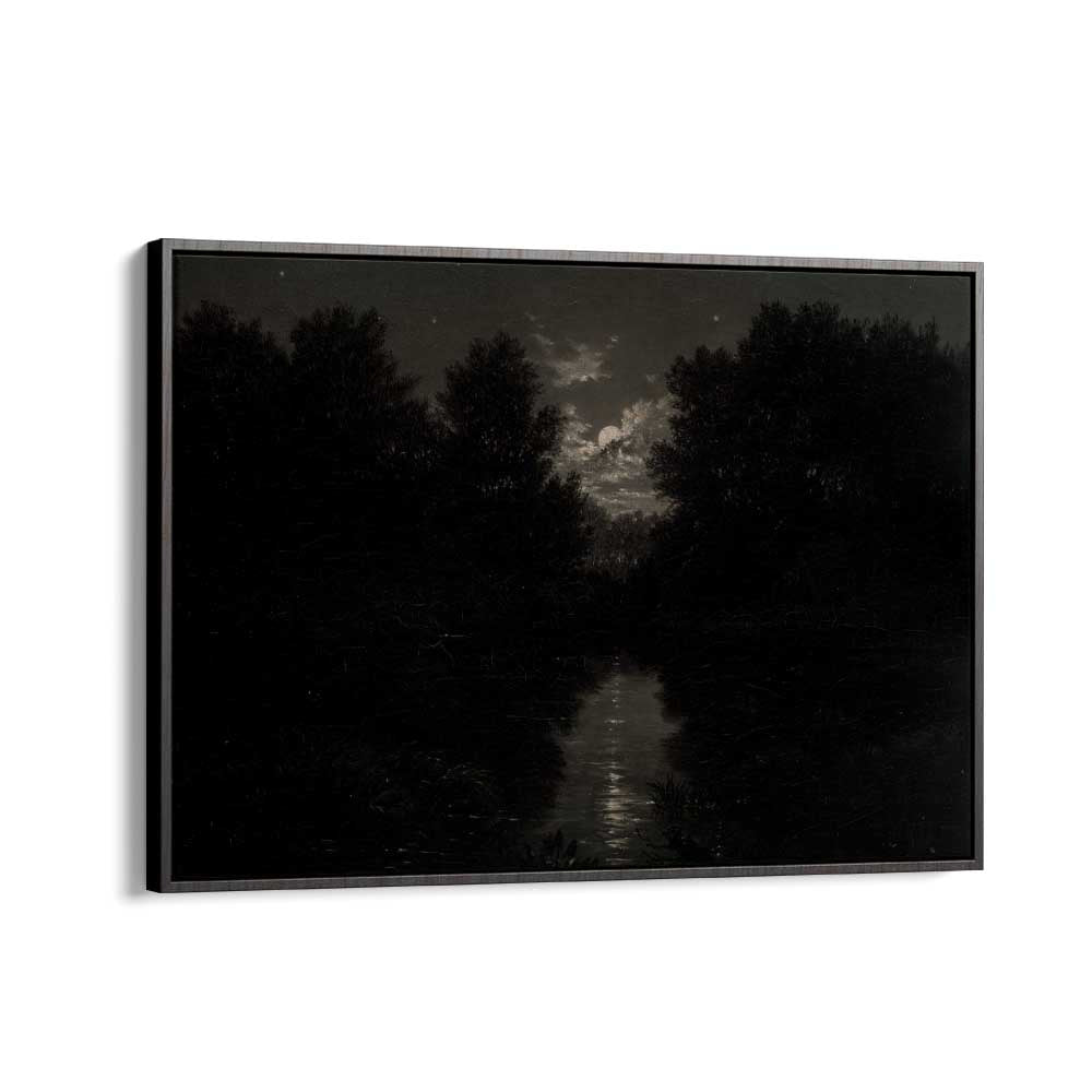 Cryptic Solace Lost In Gothic Reverie I Gothic Art Prints in Black Floater Frame