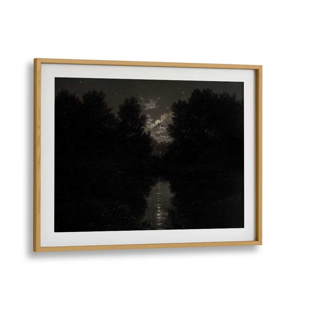 Cryptic Solace Lost In Gothic Reverie I Gothic Art Prints in Oak Wood Frame With Mount