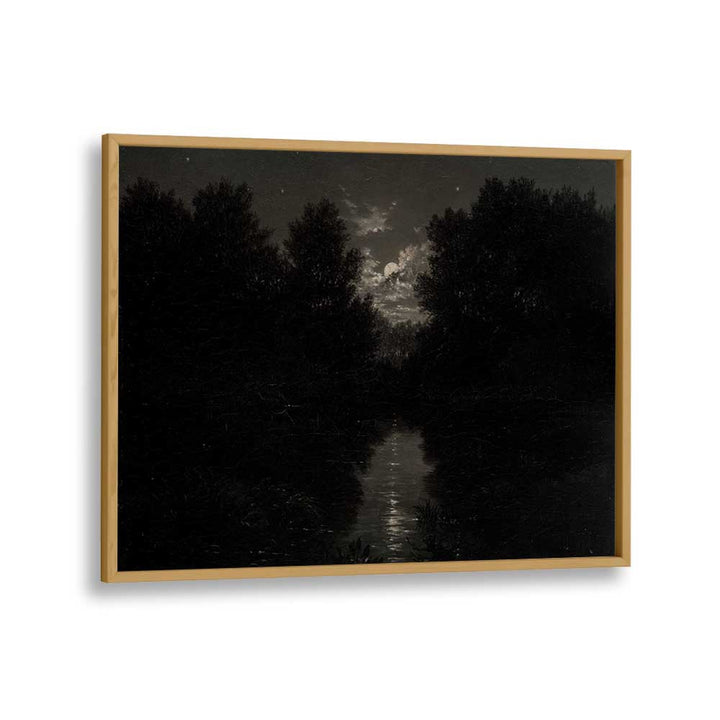 Cryptic Solace Lost In Gothic Reverie I Gothic Art Prints in Oak Wood Plain Frame