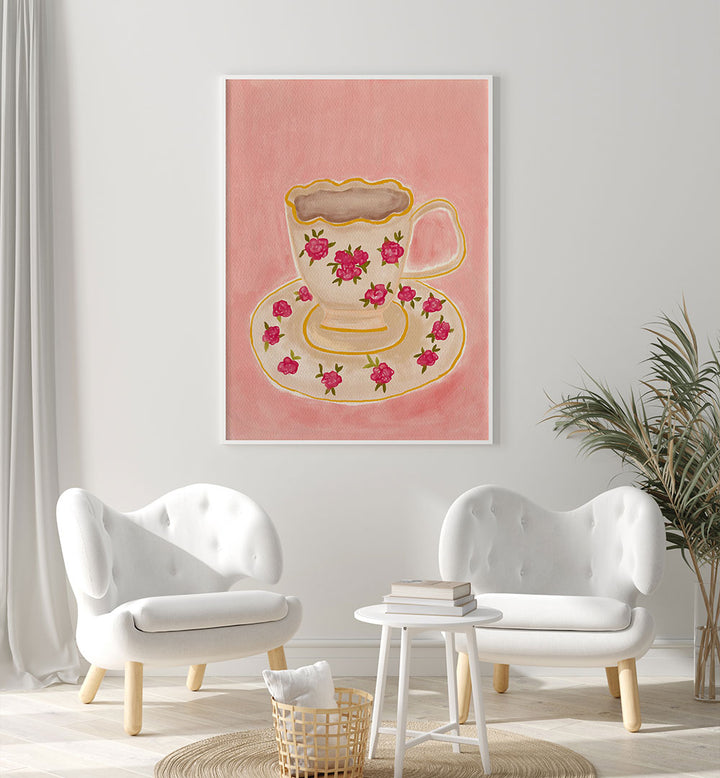 CUP OF WHITE TEA , KITCHEN POSTERS