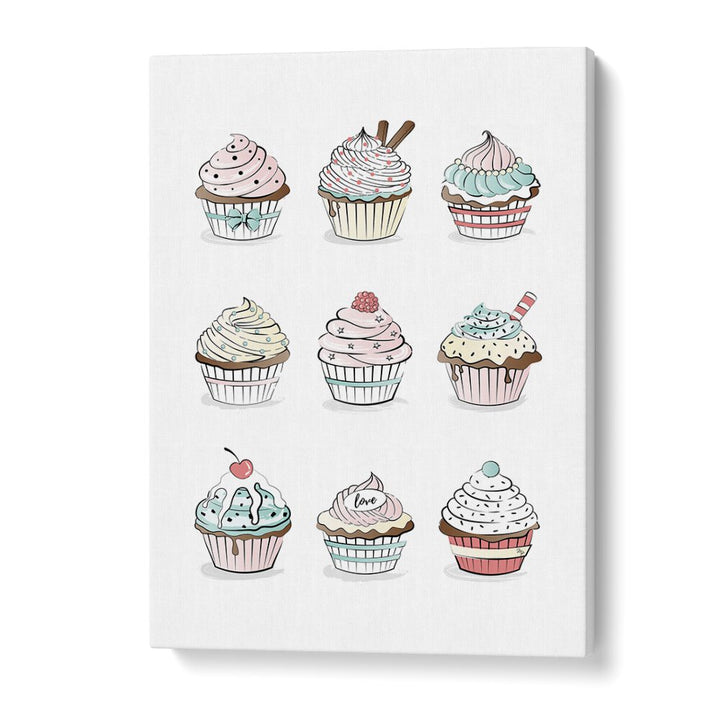 Cupcakes by Martina Kitchen Art Prints in Gallery Wrap