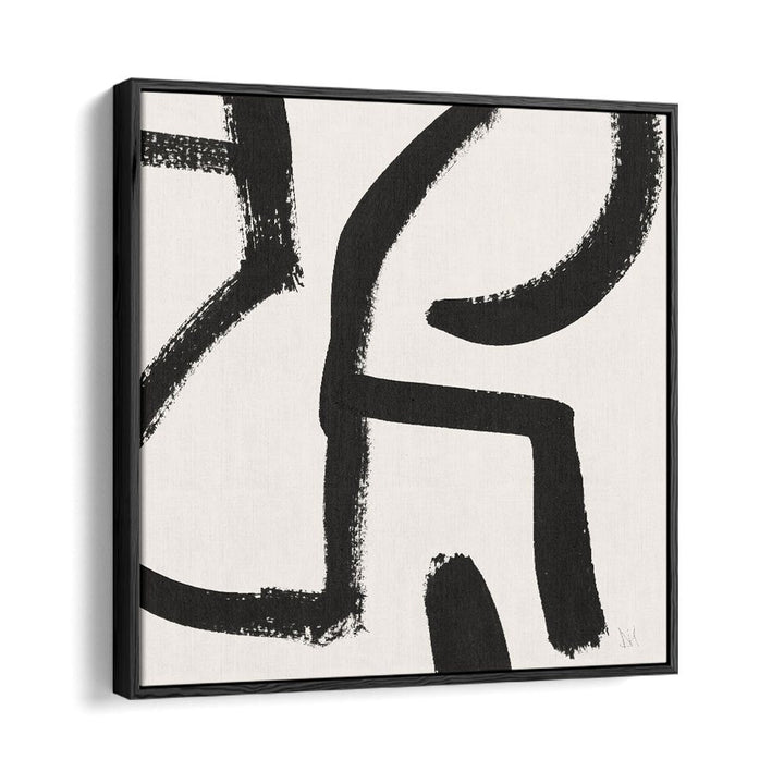 Curvy Lines No II By Dan Hobday Abstract Art Abstract Paintings in Black Floater Frame