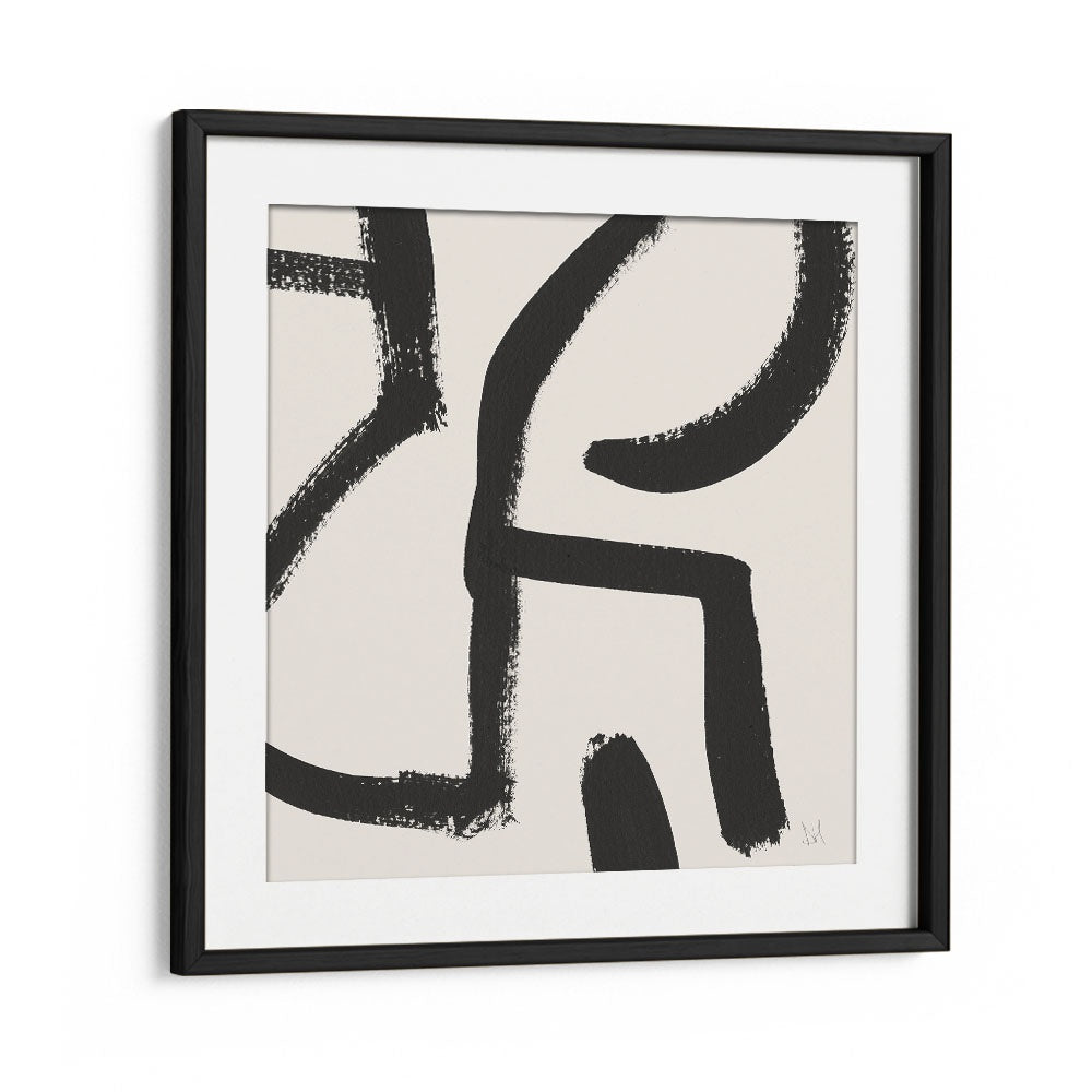 Curvy Lines No II By Dan Hobday Abstract Art Abstract Paintings in Black Frame With Mount