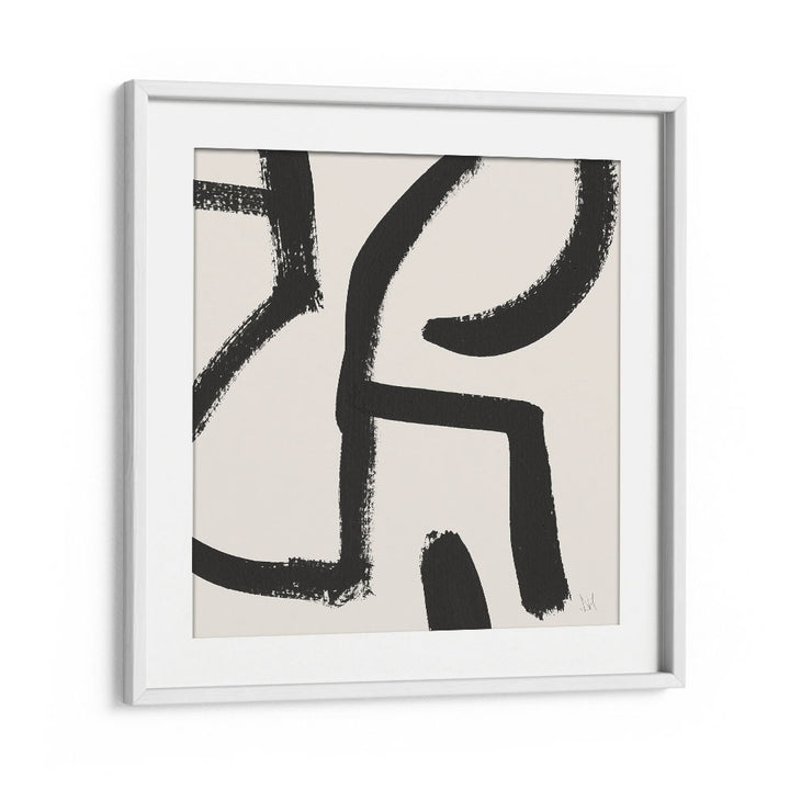 Curvy Lines No II By Dan Hobday Abstract Art Abstract Paintings in White Frame With Mount