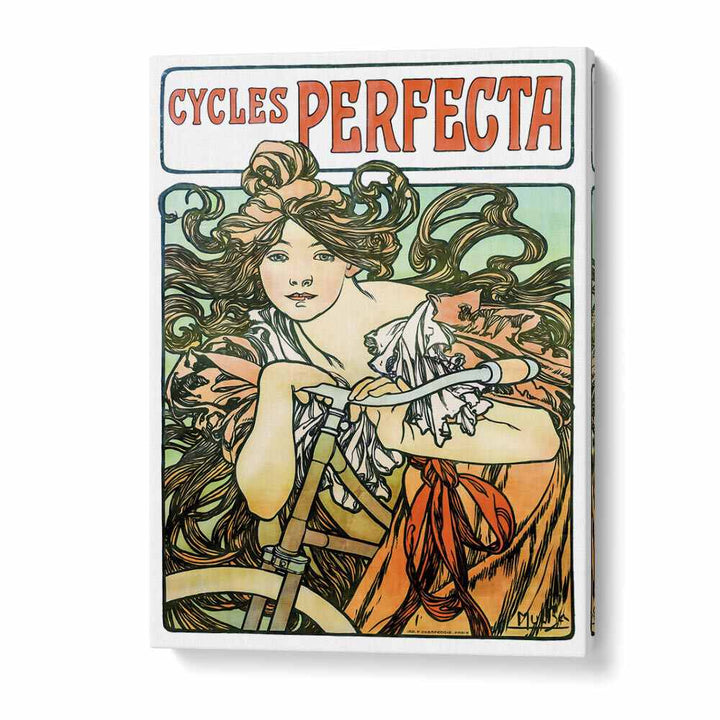 Cycles Perfecta-1902 By Alphonse Mucha Vintage Paintings in Gallery Wrap