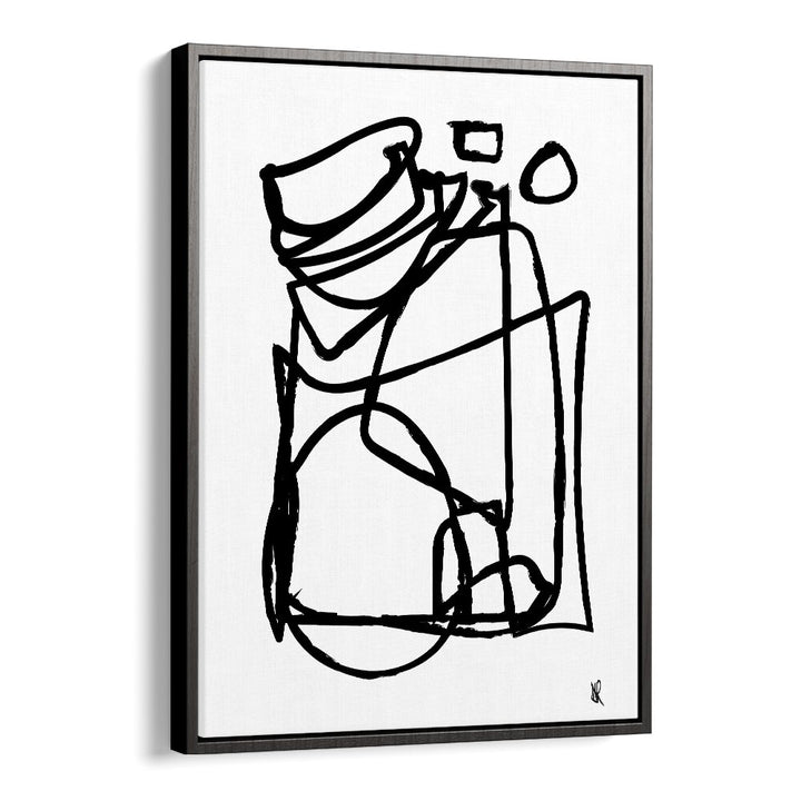 Cycling By Dan Hobday Abstract Art Abstract Paintings in Black Floater Frame