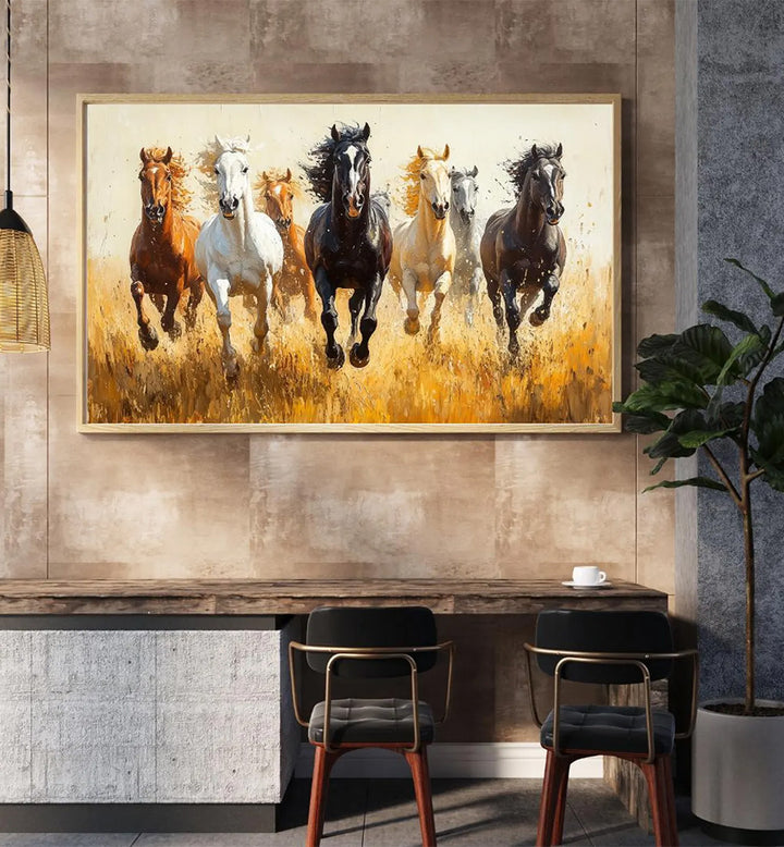 SEVEN RUNNING HORSES II