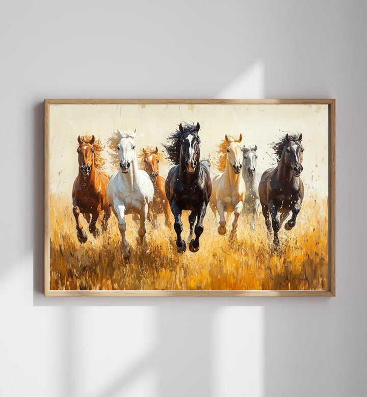 SEVEN RUNNING HORSES II