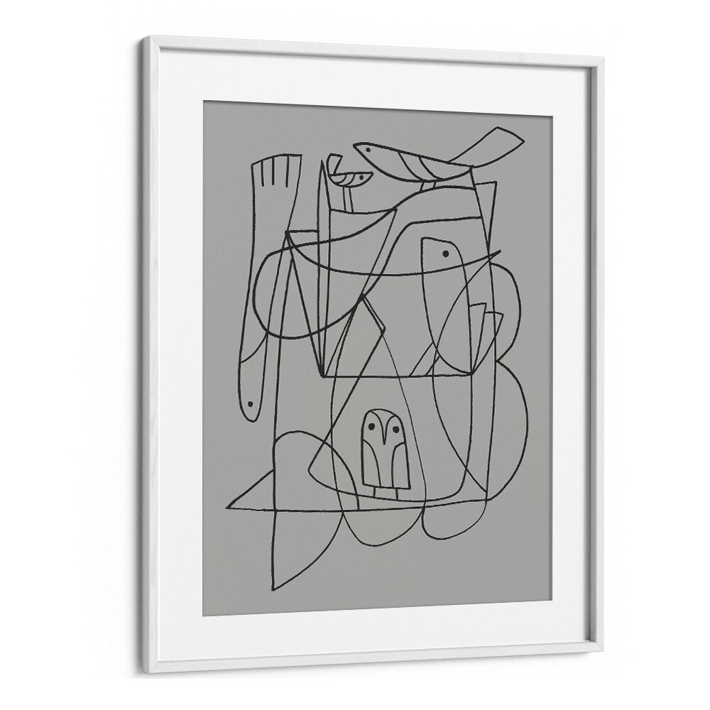 Daily By Dan Hob day Abstract Art Artwork  in White frame With Mount