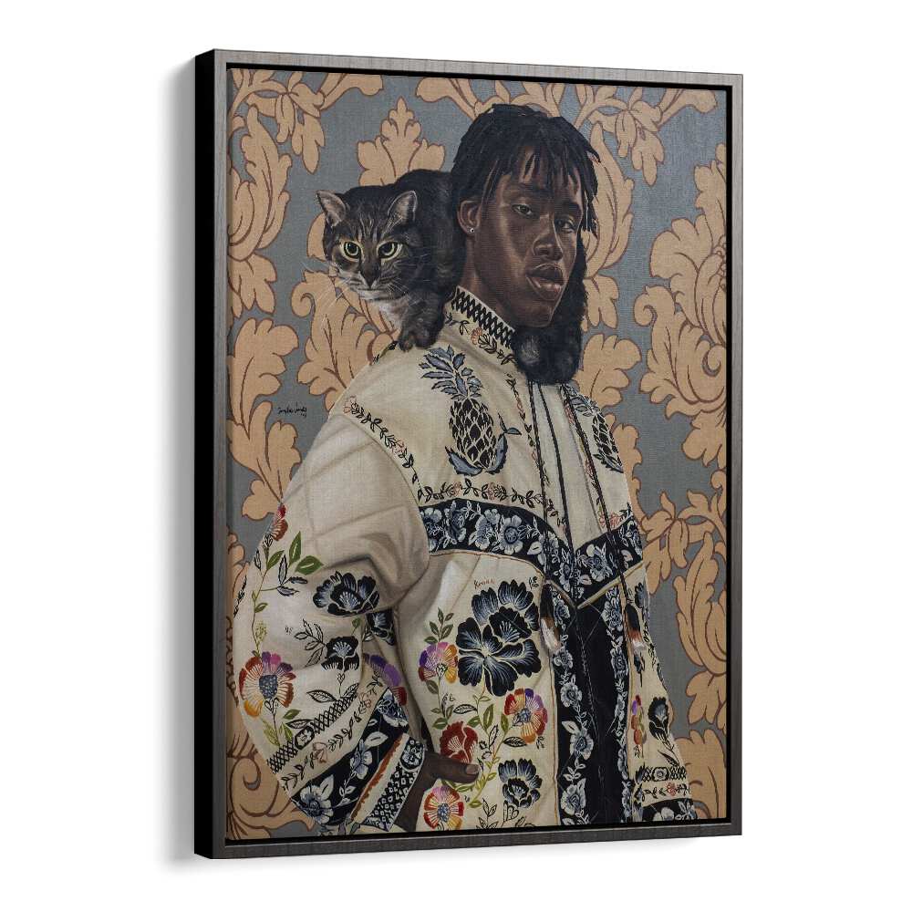 Damilare Jamiu One Kodak - Moment African Art Artwork in Black Floater Frame