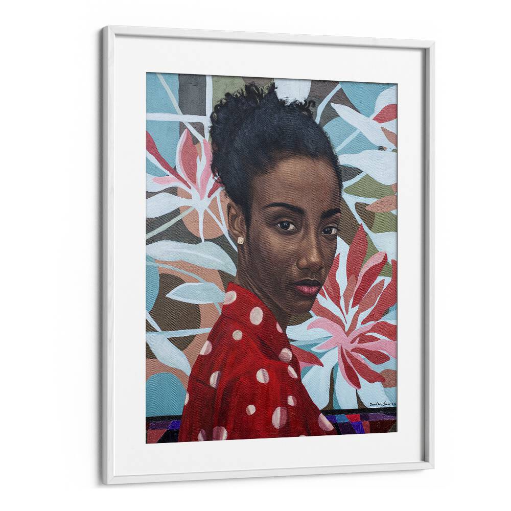 DAMILARE-JAMIU-WOMAN-AFRICAN-ART-PAINTING-WHITE-FRAME-WITH-MOUNT