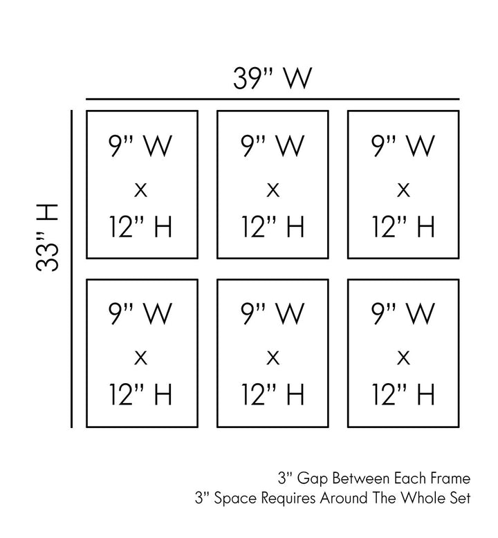 DANCING LADIES SET , SET OF 6 PAINTINGS