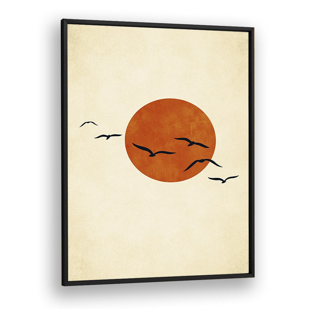 Dancing With The Sun Landscape Art Artwork in Black Plain Frame