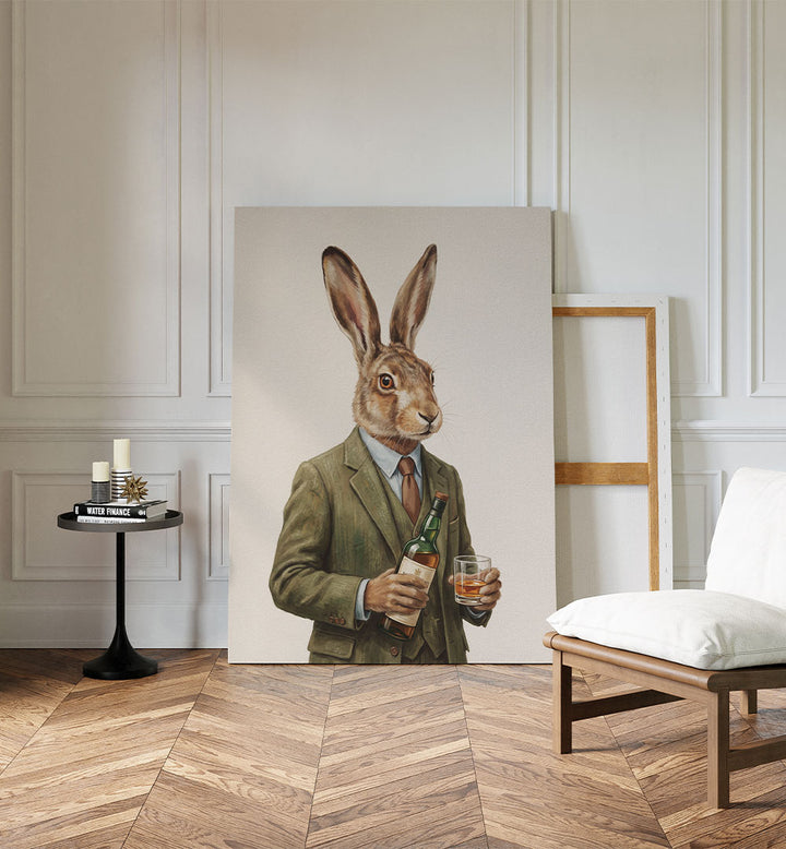 DAPPER HARE WITH WHISKEY