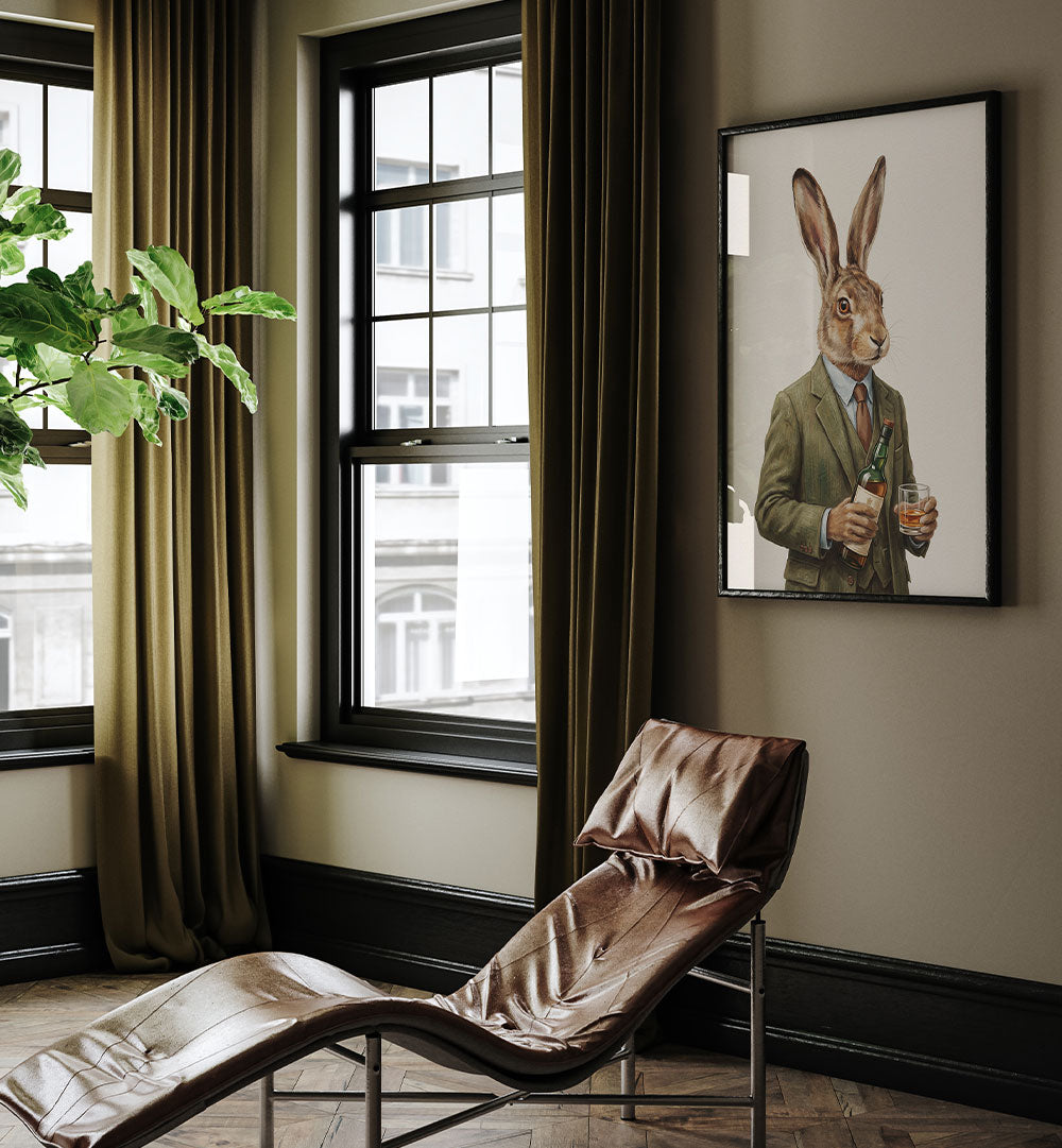 DAPPER HARE WITH WHISKEY