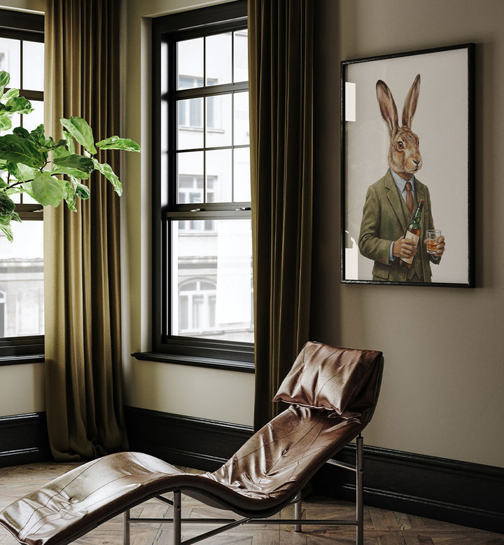 DAPPER HARE WITH WHISKEY