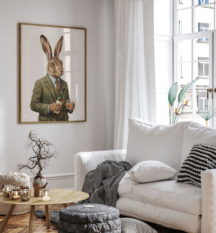 DAPPER HARE WITH WHISKEY